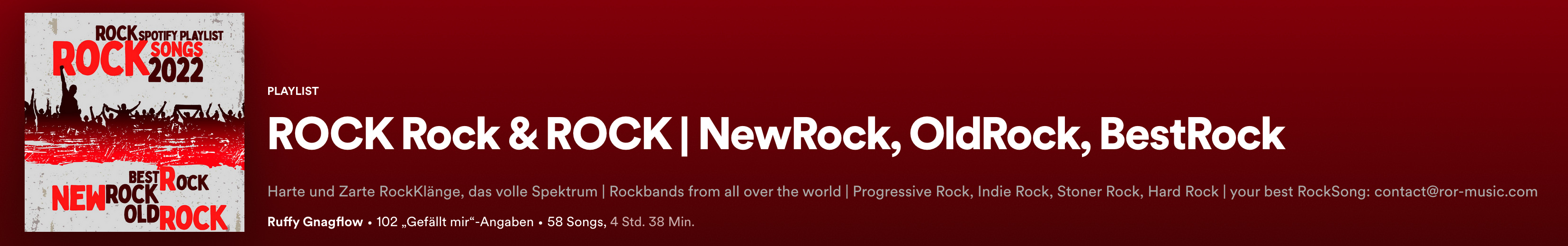 RockMusik Playlist auf SPOTIFY